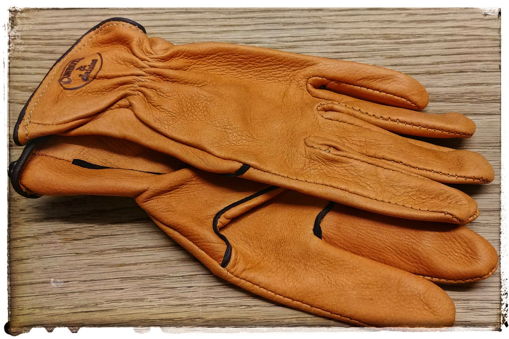 Deerskin Work Gloves - Lightweight, Chore Gloves II - Saddle