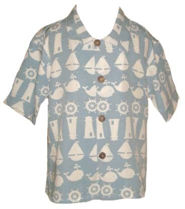 Camp Shirt - SS Nautical Boys - Sky Blue – Cowboys & Daisies Colorado